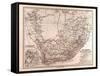 Map of South Africa, 1872-null-Framed Stretched Canvas