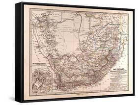 Map of South Africa, 1872-null-Framed Stretched Canvas