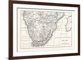 Map of South Africa-null-Framed Giclee Print