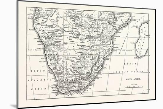 Map of South Africa-null-Mounted Giclee Print