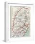 Map of South African Republic, Orange Free State and Natal C.1900-Louis Creswicke-Framed Giclee Print