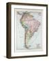 Map of South America 1899-null-Framed Giclee Print