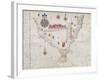 Map of South America and Strait of Magellan from Luis Lazaro's World Atlas, 1563-null-Framed Giclee Print