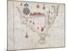 Map of South America and Strait of Magellan from Luis Lazaro's World Atlas, 1563-null-Mounted Giclee Print