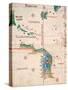 Map of South America and the Coastline of Brazil with parrots, 1502, Estense Library,Modena, Italy-null-Stretched Canvas