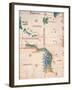 Map of South America and the Coastline of Brazil with parrots, 1502, Estense Library,Modena, Italy-null-Framed Art Print