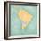 Map Of South America - Argentina (Vintage Series)-Tindo-Framed Art Print