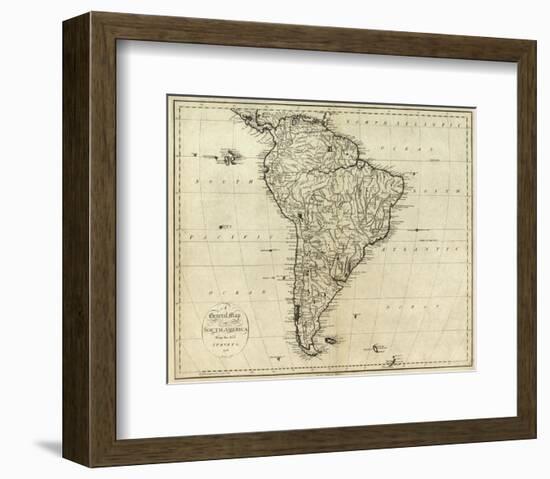 Map of South America, c.1796-John Reid-Framed Art Print