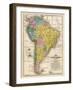 Map of South America, c.1839-Samuel Augustus Mitchell-Framed Art Print