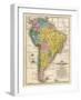 Map of South America, c.1839-Samuel Augustus Mitchell-Framed Art Print