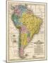 Map of South America, c.1839-Samuel Augustus Mitchell-Mounted Art Print