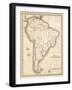 Map of South America, c.1839-Samuel Augustus Mitchell-Framed Art Print