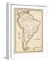 Map of South America, c.1839-Samuel Augustus Mitchell-Framed Art Print