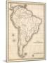 Map of South America, c.1839-Samuel Augustus Mitchell-Mounted Art Print