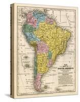 Map of South America, c.1839-Samuel Augustus Mitchell-Stretched Canvas