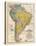 Map of South America, c.1839-Samuel Augustus Mitchell-Stretched Canvas