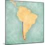 Map Of South America - Chile (Vintage Series)-Tindo-Mounted Premium Giclee Print