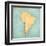 Map Of South America - Chile (Vintage Series)-Tindo-Framed Art Print