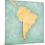 Map Of South America - Chile (Vintage Series)-Tindo-Mounted Art Print