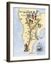 Map of South America, from Sebastian Cabot's Map of the World, c.1544-null-Framed Giclee Print