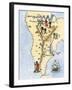 Map of South America, from Sebastian Cabot's Map of the World, c.1544-null-Framed Giclee Print