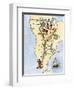 Map of South America, from Sebastian Cabot's Map of the World, c.1544-null-Framed Giclee Print