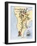 Map of South America, from Sebastian Cabot's Map of the World, c.1544-null-Framed Giclee Print