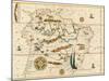 Map of South America from the Spanish Atlas Executed at Messina in 1582 by Joan Martines-null-Mounted Giclee Print