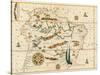 Map of South America from the Spanish Atlas Executed at Messina in 1582 by Joan Martines-null-Stretched Canvas