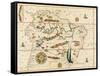 Map of South America from the Spanish Atlas Executed at Messina in 1582 by Joan Martines-null-Framed Stretched Canvas