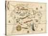 Map of South America from the Spanish Atlas Executed at Messina in 1582 by Joan Martines-null-Stretched Canvas