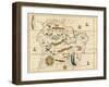 Map of South America from the Spanish Atlas Executed at Messina in 1582 by Joan Martines-null-Framed Giclee Print