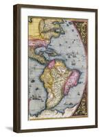 Map of South America, from Theatrum Orbis Terrarum, 1570-Abraham Ortelius-Framed Giclee Print
