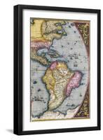 Map of South America, from Theatrum Orbis Terrarum, 1570-Abraham Ortelius-Framed Premium Giclee Print