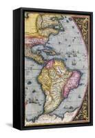 Map of South America, from Theatrum Orbis Terrarum, 1570-Abraham Ortelius-Framed Stretched Canvas