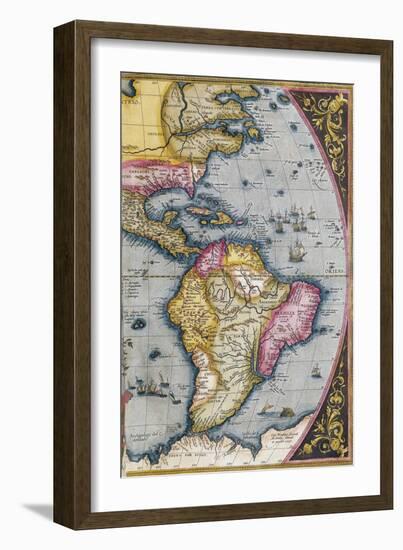 Map of South America, from Theatrum Orbis Terrarum, 1570-Abraham Ortelius-Framed Giclee Print