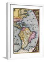 Map of South America, from Theatrum Orbis Terrarum, 1570-Abraham Ortelius-Framed Giclee Print