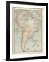 Map of South America. Inset Map of the Isthmus of Panama and the Panama Canal-Encyclopaedia Britannica-Framed Art Print