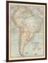 Map of South America. Inset Map of the Isthmus of Panama and the Panama Canal-Encyclopaedia Britannica-Framed Art Print