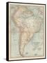 Map of South America. Inset Map of the Isthmus of Panama and the Panama Canal-Encyclopaedia Britannica-Framed Stretched Canvas