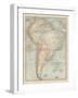 Map of South America. Inset Map of the Isthmus of Panama and the Panama Canal-Encyclopaedia Britannica-Framed Art Print