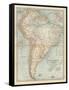 Map of South America. Inset Map of the Isthmus of Panama and the Panama Canal-Encyclopaedia Britannica-Framed Stretched Canvas