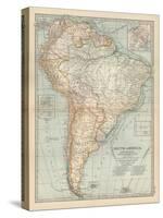 Map of South America. Inset Map of the Isthmus of Panama and the Panama Canal-Encyclopaedia Britannica-Stretched Canvas