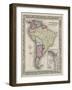 Map of South America showing its political divisions from Mitchell's new general atlas, 1863-Samuel Augustus Mitchell-Framed Giclee Print