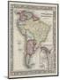 Map of South America showing its political divisions from Mitchell's new general atlas, 1863-Samuel Augustus Mitchell-Mounted Giclee Print