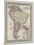 Map of South America showing its political divisions from Mitchell's new general atlas, 1863-Samuel Augustus Mitchell-Mounted Giclee Print