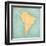 Map Of South America - Suriname (Vintage Series)-Tindo-Framed Art Print