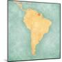 Map Of South America - Suriname (Vintage Series)-Tindo-Mounted Art Print