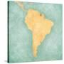 Map Of South America - Suriname (Vintage Series)-Tindo-Stretched Canvas