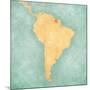 Map Of South America - Suriname (Vintage Series)-Tindo-Mounted Art Print